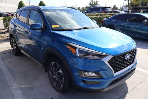 Aqua Blue 2020 Hyundai TUCSON Sport