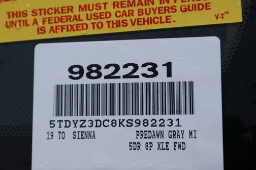 2019 Toyota Sienna XLE