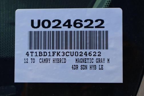Magnetic Gray Metallic 2012 Toyota Camry Hybrid LE