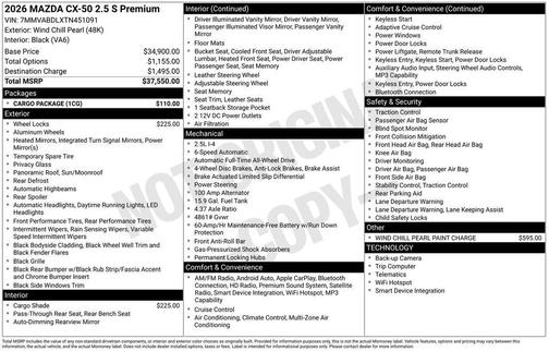 2026 Mazda CX-50 2.5 S