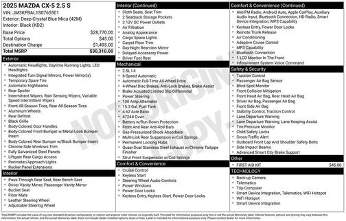 2025 Mazda CX-5 2.5 S