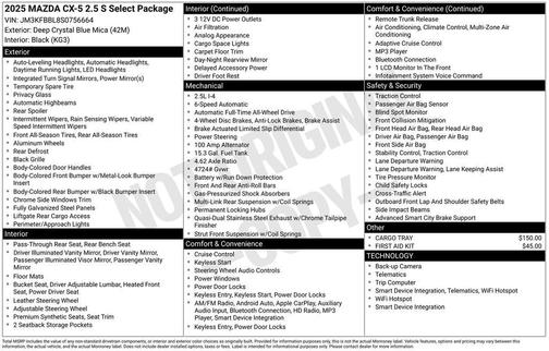 2025 Mazda CX-5 2.5 S Select Package