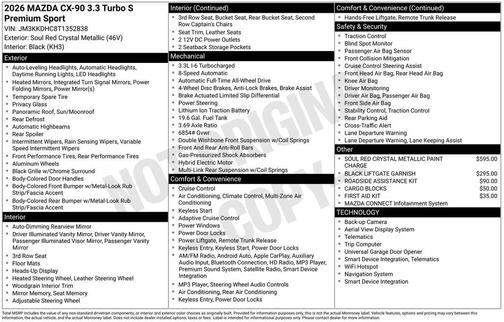 2026 Mazda CX-90 S Premium