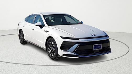 White 2026 Hyundai SONATA Hybrid Blue
