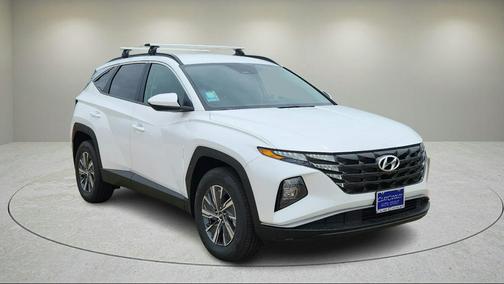 White Pearl 2024 Hyundai TUCSON Hybrid Blue