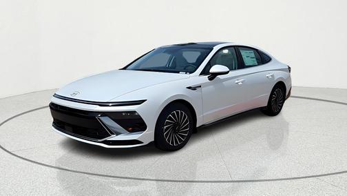 White 2026 Hyundai SONATA Hybrid SEL