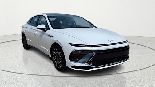 White 2026 Hyundai SONATA Hybrid SEL