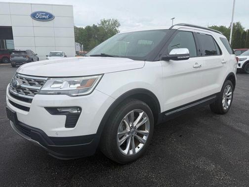 White Platinum Clearcoat Metallic 2019 Ford Explorer XLT