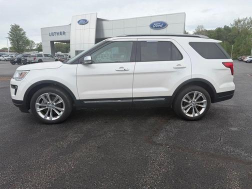 White Platinum Clearcoat Metallic 2019 Ford Explorer XLT