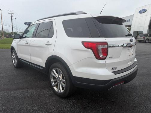 White Platinum Clearcoat Metallic 2019 Ford Explorer XLT