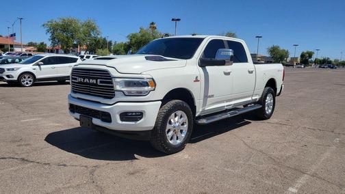 Pearl White 2024 RAM 3500 Laramie Crew Cab 4x4 6'4' Box