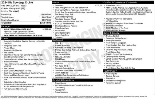 Ebony Black 2024 Kia Sportage X-Line