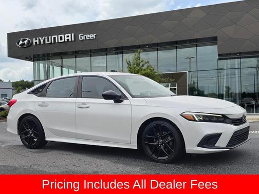Platinum White Pearl 2022 Honda Civic Sport