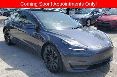 Gray 2023 Tesla Model 3 Performance