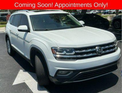Pure White 2019 Volkswagen Atlas 3.6L SEL