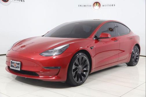 Red Multi-Coat 2022 Tesla Model 3 Performance