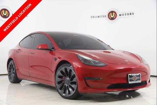 Red Multi-Coat 2022 Tesla Model 3 Performance