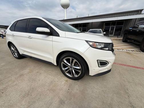 White Platinum Metallic Tri-Coat 2015 Ford Edge Sport