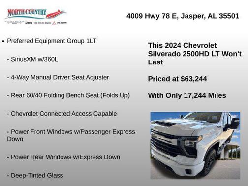 Summit White 2024 Chevrolet Silverado 2500 LT