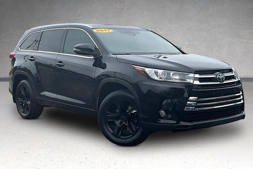Midnight Black Metallic 2017 Toyota Highlander Limited Platinum
