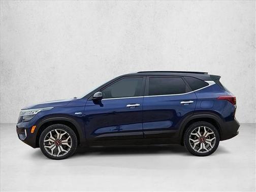 Dark Ocean Blue/Black Roof 2021 Kia Seltos SX Turbo