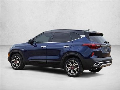 Dark Ocean Blue/Black Roof 2021 Kia Seltos SX Turbo