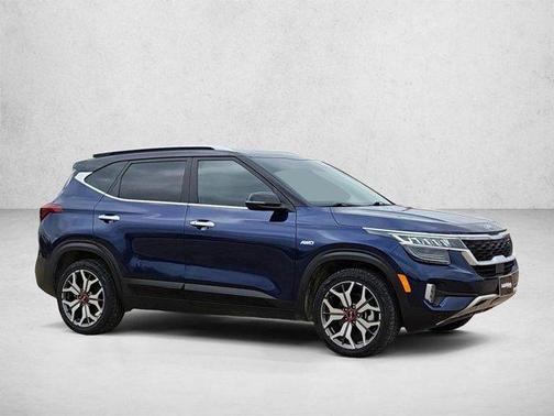 Dark Ocean Blue/Black Roof 2021 Kia Seltos SX Turbo