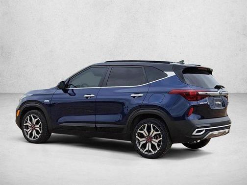 Dark Ocean Blue/Black Roof 2021 Kia Seltos SX Turbo