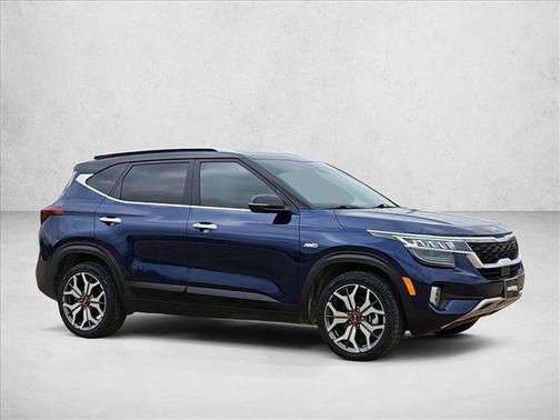 Dark Ocean Blue/Black Roof 2021 Kia Seltos SX Turbo