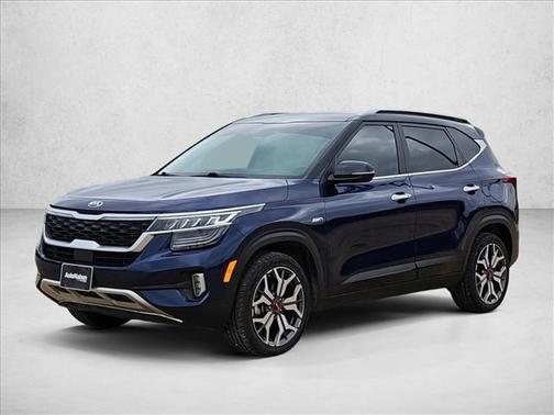 Dark Ocean Blue/Black Roof 2021 Kia Seltos SX Turbo