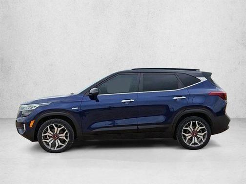 Dark Ocean Blue/Black Roof 2021 Kia Seltos SX Turbo