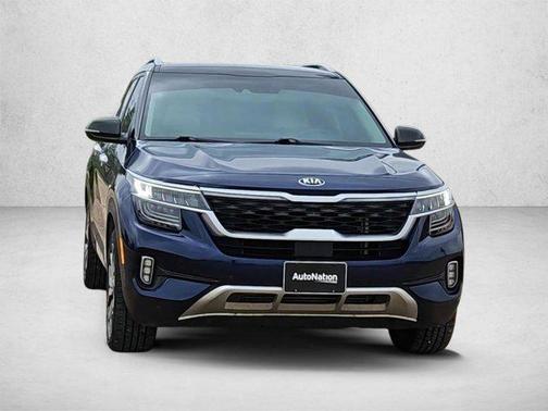 Dark Ocean Blue/Black Roof 2021 Kia Seltos SX Turbo