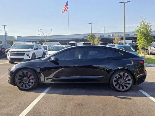 Solid Black 2021 Tesla Model 3 Performance