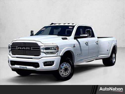 Bright White Clearcoat 2021 RAM 3500 Laramie Crew Cab 4x4 8' Box