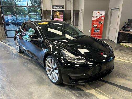 Solid Black 2019 Tesla Model 3 Performance
