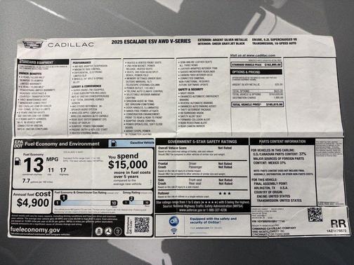 2025 Cadillac Escalade ESV V-Series