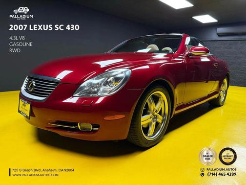 Red 2007 Lexus SC 430 Base