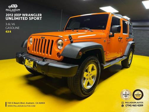 Orange 2012 Jeep Wrangler Unlimited Sport
