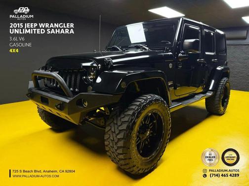 Black Clearcoat 2015 Jeep Wrangler Unlimited Sahara