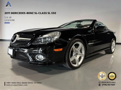 Black 2011 Mercedes-Benz SL-Class SL 550 Roadster 2D