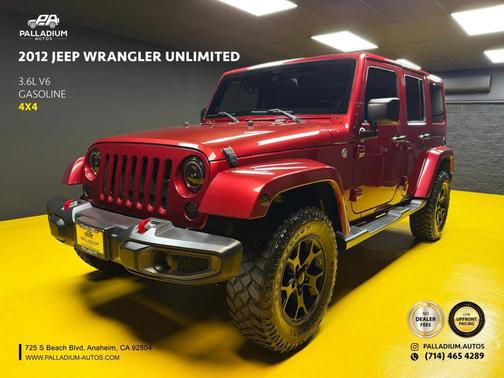 Deep Cherry Red Crystal Pearlcoat 2012 Jeep Wrangler Unlimited Sahara