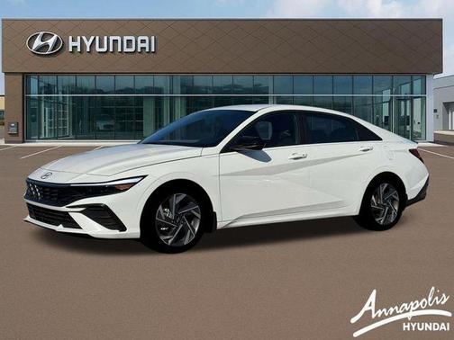 White 2025 Hyundai ELANTRA HEV SEL Sport