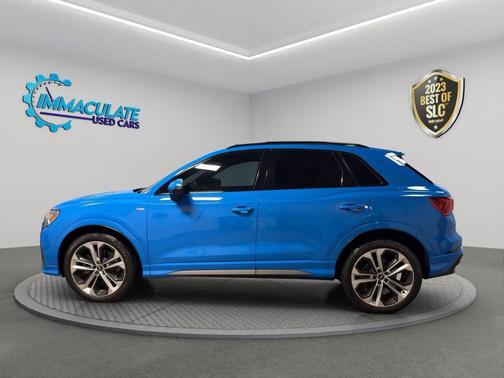 Turbo Blue 2020 Audi Q3 45 S line Prestige