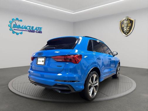 Turbo Blue 2020 Audi Q3 45 S line Prestige