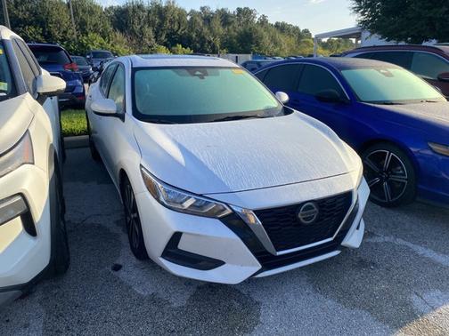 Aspen White 2021 Nissan Sentra SV