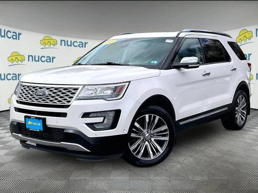 White Platinum 2017 Ford Explorer Platinum