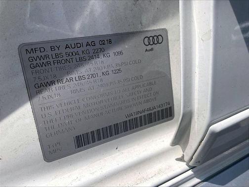 White 2018 Audi A4 allroad 2.0T Premium