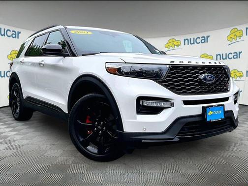 Star White Metallic Tri-Coat 2021 Ford Explorer ST