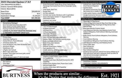 2025 Chevrolet Equinox 1LT