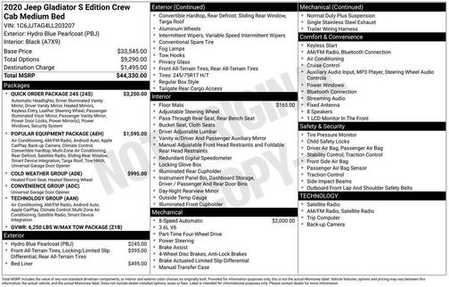 Hydro Blue Pearlcoat 2020 Jeep Gladiator Sport S